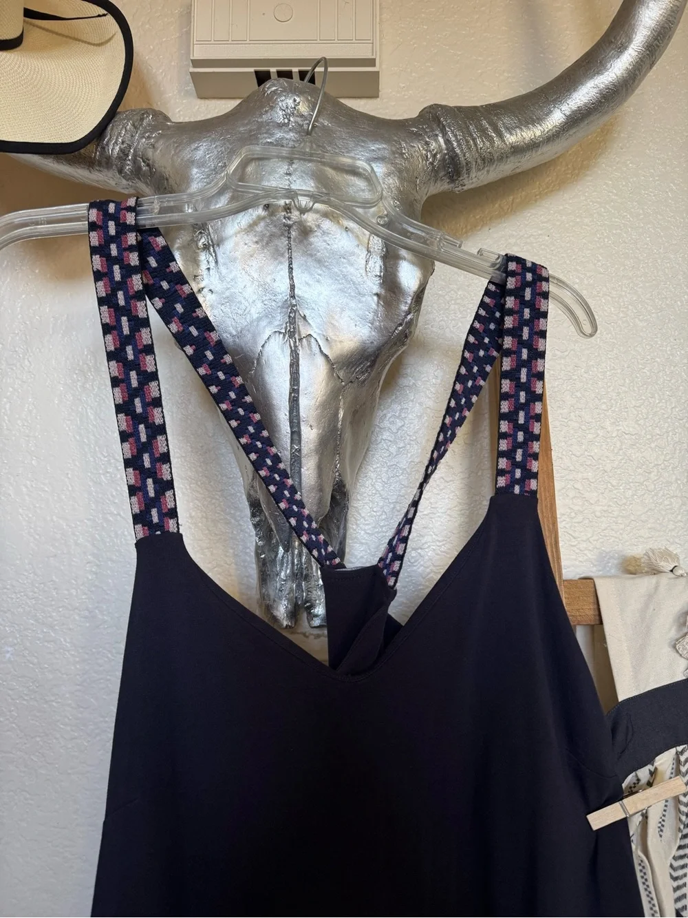 Saint + Sofia Navy Maxi Dress Built-In Bra – Size 10